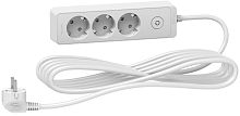Удлинитель с заземлением и выключателем Schneider Electric Unica Extend 3-м 5,0м 16А 3500Вт белый картинка 